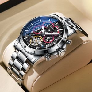 Kits Tevise New Skeleton Uhren mechanische automatische Uhr MEN Tourbillon Sport Uhr Freier Geschäftsliste Relojes Hombre