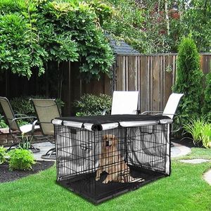 Dog Apparel Crate Cover Waterproof Cage With Ventilation Holes Breathable Double Door Suitable For Indoor/Outdoor Most Wired