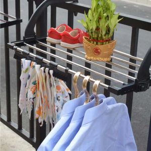 Organization Multifunction Balcony Folding Shoes Towel Drying Rack Laundry Underwear Storage Holder 87HA