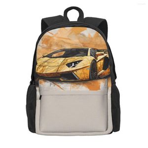 Zaino di lusso sports auto grafica fumetti streetwear zaino maschile allenamento maschile borse da liceo con zaino personalizzato