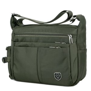 Borsa a tracolla di spalla da uomo casual nylon oxford ad alta capacità orizzonta traversa con tazza d'acqua tasca laterale 240415