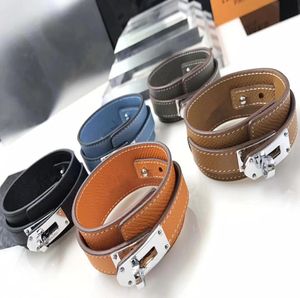 Luxury Casual Leather Armband Charm Black Multilayer Armband Bangles Punk Men and Women Jewelry rostfritt stål armband Ban8500778