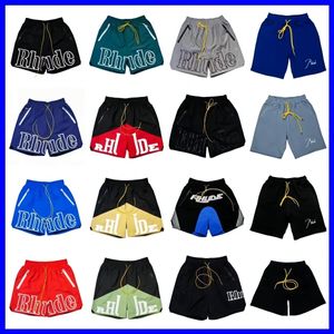 shorts de grife rhude shorts calças de praia de moda de verão masculino de alta qualidade desgaste azul vermelho preto roxo