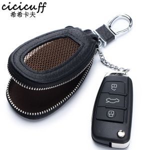 Wallets Leather Car Key Case for For BMW X6 X7 Smart Remote Protector Cases Universal Skylight Buttons Keychain Cover Bag Auto Accessory