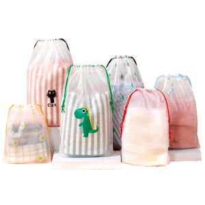 Bolsas de bolsas transparentes Viagem de maquiagem à prova d'água Mulheres maquiagem portátil Breateiros de luto portátil Lavagem do kit de beleza Bolsa de armazenamento de desenhos animados