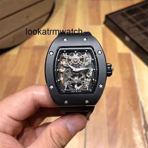 Роскошные часы дата Mens Mechanics Watch Нарученные часы винная бочка RM17-01 серия часов автоматическая механическая керамическая шкафа