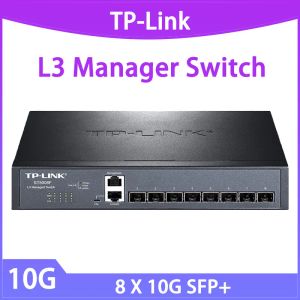 スイッチTplink 10GBEスイッチSFP+すべて8*10000Mbps 3layerネットワークTLST5008FインターネットハブWeb管理NASコア静的ルーター