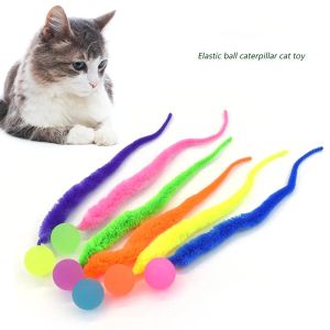 Игрушка Pet Cat Toy Fluorescent Elastic Ball Caterpillar случайный цвет s