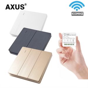 Управление Axus EU 10A Mini RF 433MHZ Smart DIY Беспроводной переключатель 110 В 220V Модуль Приемник Электрический