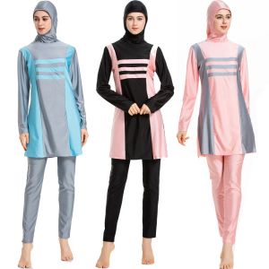 Roupas Muslim islâmico Minimias vestir duas peças Mulheres roupas de banho muçulmana roupas de banho confortáveis nadar Burkini Moda de maiô
