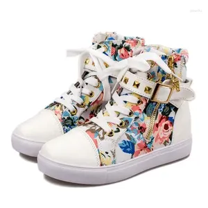 Sapatos casuais moda tênis de top high top canela feminina preta branca plana feminina vulcanizada tênis de renda Chaussure femme