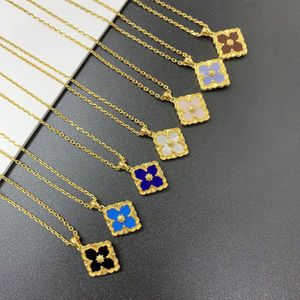 Роскошь 18K Gold Clover Designer Coolless для женщин Cross Chain Choker Италия Знаменитая бренда ретро -винтажное дворцовое колье PA308D