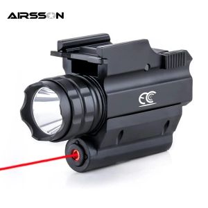 Scopi Arma tattica Puntura per pistola Luce rosso DOT Laser Sight Combo Pistola Pistola Flasma a LED LED Luce per caccia di aerote