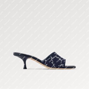 ESPLOSIONE NUOVE NEO REVival femminile MULE 1ACS4L Blu Navy Exele ricamato in pelle Rela femminile Tacco da gattino femminile Spirito Nautico Spirita a vela in stile Chic-Chic Casual