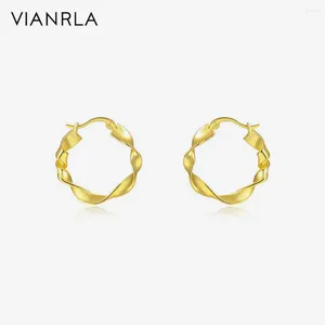 Серьги обруча Vianrla золотые серьги ювелирных украшений формы мода женский лазерный логотип