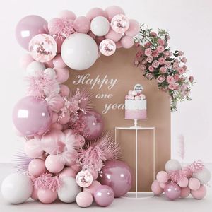 Party -Dekoration Pink Macaron Luftballons Garland Arch Kit Konfetti Latex Ballon Geburtstagdekorationen Kinder Hochzeit Babypartydekor Globos
