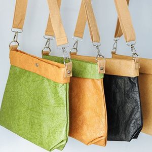 DHL30PCS Messenger Bags Retro -Farb Patchwork Dupont Paper große Kapazität HaSP -Umhängetasche Mischung Farbe