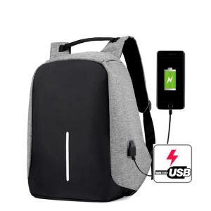 Bags Men laptop rucksack viagens mochila mochila mulher grande capacidade comercial USB Charge College Student School Bags de ombro da escola Antitheft Bag