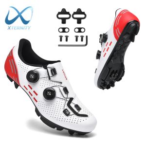 Skodon Ny ankomst MTB Cykelskor unisex självlåsande cykel sneakers män hög kvalitet platt racing road cykel spd cleat skor kvinnor