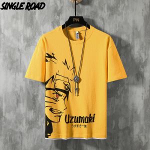 シャツシングルロードメンTシャツ2022サマートップグラフィックティーアニメ特大の日本のストリートウェアTシャツ男性ハラジュクTシャツ男性