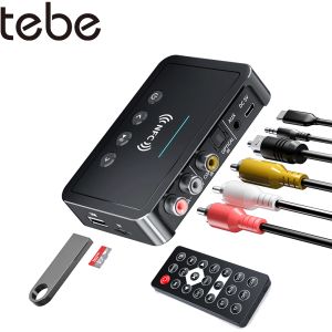 ADAPTER TEBE NFC Bluetooth 5.0 Audio Adapter 3.5mm AUX RCA SPDIF Wireless FM Mottagare Sändare Support TF U Disk Play Remote Control