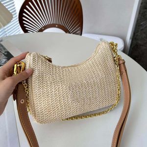 Kvinnors lyxdesigner Tote Handväska Lady Summer Strå klassisk Mens semesterväska Väka Väv strand shoppare handväska axelkoppling crossbody weekend shopping väskor