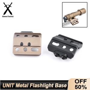 Scopes UNIT Tactical Metal Flashlight Base Adapter Mount Fit Surefir M600 M300 20mm Rail Airsoft Weapon Hunting Light Accessories