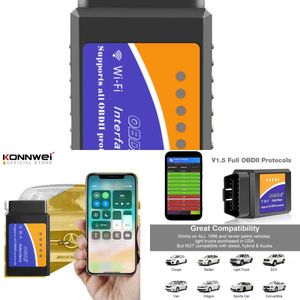 New ELM327 Wifi PIC18F25K80 Chip Code Reader OBD 2 Auto Scanner for IOS Android ELM 327 V1.5 WI-FI ODB2 Diagnostic Tool