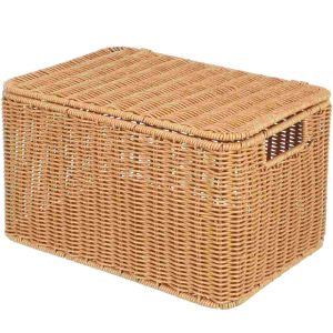 Baskets Cube Storage Boxes With Lids And Metal Frame Woven Storage Basket Multipurpose Sundries Basket Wicker Storage Box Cube Storage