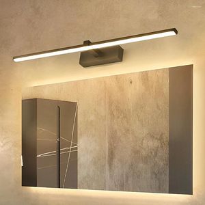 Lâmpada de parede banheiro moderno led hardwares sconce três cores luzes de alumínio espelho de banho linhagem luminária de decoração de casa