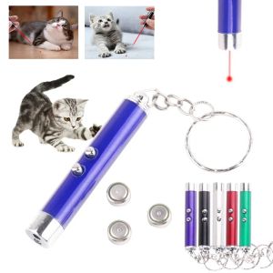 Brinquedos de brinquedos LED Funny Cat Stick Toys Cat Ponteiro Vermelho Pen do bastão de luz Inttoyeraction e iluminação 2in1 Acessórios para animais de estimação