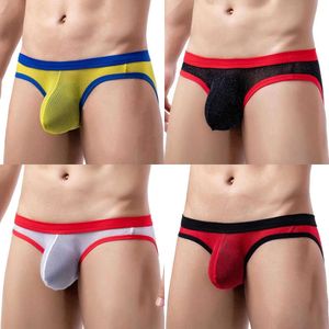 Men Sexy Underwear Briefs u Covex Big Pouch Design Low Rise Mesh Perspectiva Panties Masculino Male Cueca Man Brief W0412 NDERPANTS