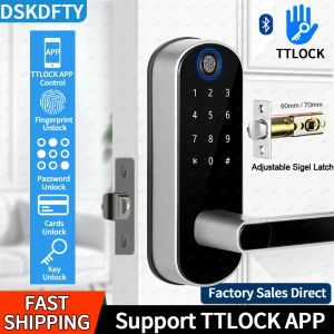 Steuerung TTLOCK Smart Door Lock Digitales elektronisches Türschloss Arbeit mit Alexa Remote entsperren Keyless Lock Fingerabdrucktür Schloss