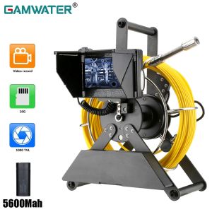 Cameras GAMWATER 4.3" IPS Sewer Pipe Inspection Camera 17MM/22MM Endoscope Camera HD 1200TVL IP68 5600MHA Battery Borescope