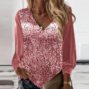 Women's T Shirts Clothes Tops Shirt for Women Blus Sequin Ladies 23