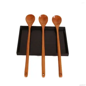 Bowls Dessert Mixing Rice Cutlery For Children Long Handle Cooking Scoop Bamboo Spoon Kitchen Utensil Soup Tea