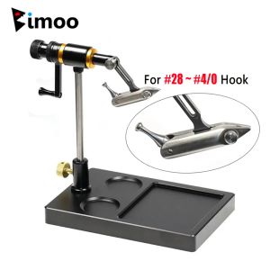 Accessories Bimoo 360° Rotation Hardened Steel Jaws Fly Tying Vise W/ Heavy Pedestal Base Jig Lure Making Tool Fishing Flies Tying Tool Kit