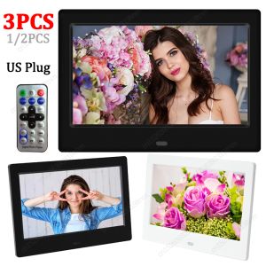 Kontroll 7 tum smart digital bildram LED 800*480 720P HD Electronic Digital Photo Frame Mp3 MP4 Musikspelare med fjärrkontroll