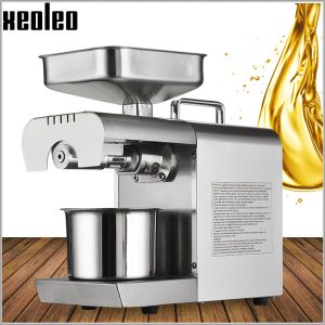 プレースズXeoleo Oil Presser Olive Oil Press Machine Cold and Hot Stainless Steel Oil Machine Sesame/Melon Seeds/Rapeseed/Flax 220V/110V