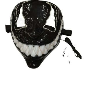 LED świecące bezprzewodowe okropne maska ​​śmieszna pełna twarz maskarada cosplay Halloween Party Festival Decoration