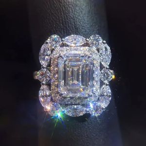 2024 Чуконг Сверкающие обручальные кольца роскошные украшения 925 стерлинговой серебряный наполнение