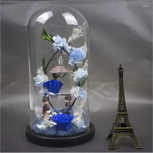 Bottles 12 30cm Big Size Glass Dome Vase Home Decoration Black Base Transparent Cover DIY Friend Gift WeddingLive Prop