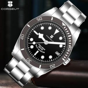 Watches CORGEUT NH35 2023 New Biwan Snowflake Business Luxury Mens Watches Automatic Mechanical Diving Date Sapphire Glass Watch for Man