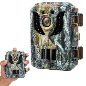 Cameras Mini Hunting Trail Camera 16MP 1080P HD Infrared Night Vision Waterproof Outdoor Motion Activated Wildlife Scouting Photo Traps