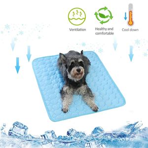 Dog Cooling Mat Summer Pad Pet Bed for Dogs Cat Blanket Sofa Breathable Washable Supplies Accessories 240418