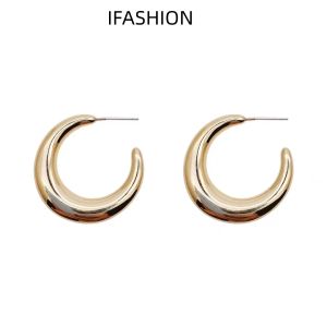 Ohrringe Ifmode neue Stil Real 18k Gold Ohrringe rein Au750 Einfachheit Mode Ohrring -Serie Fein Schmuck Geschenk für Frauen