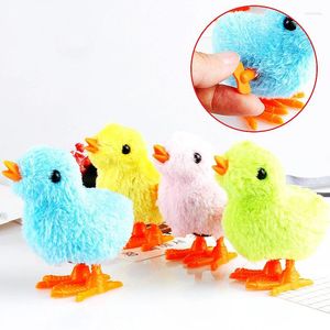 Party Favor 3PCS Fun Clockwork Plush Jumping Chick Toys Kids Baby Shower Birthday Favors Halloween Easter Homecoming Boys Girls Gift Packs