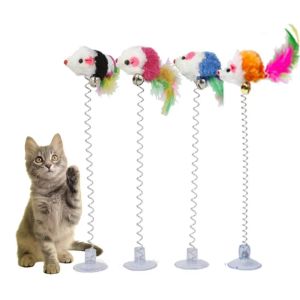 Toys 1pcs Simulation Mouse Feather Cat Toys Teaser Pet Accessories Interactive Toys For Cat Kitten Dogs Playing Have Fun Pet Supplies
