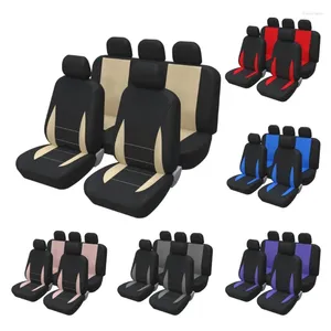 Tampas de assento de carro cobrem apoios de cabeça destacáveis e acessórios de interiores sólidos