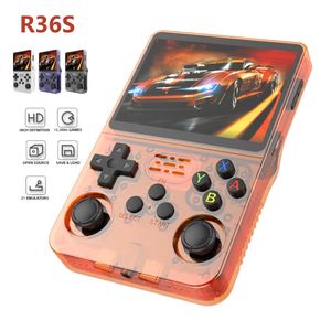 R36S Retrò console per videogiochi con console di videogiochi Linux Sistema da 3,5 pollici Schermata Pocket Pocket portatile da 64 GB 240419